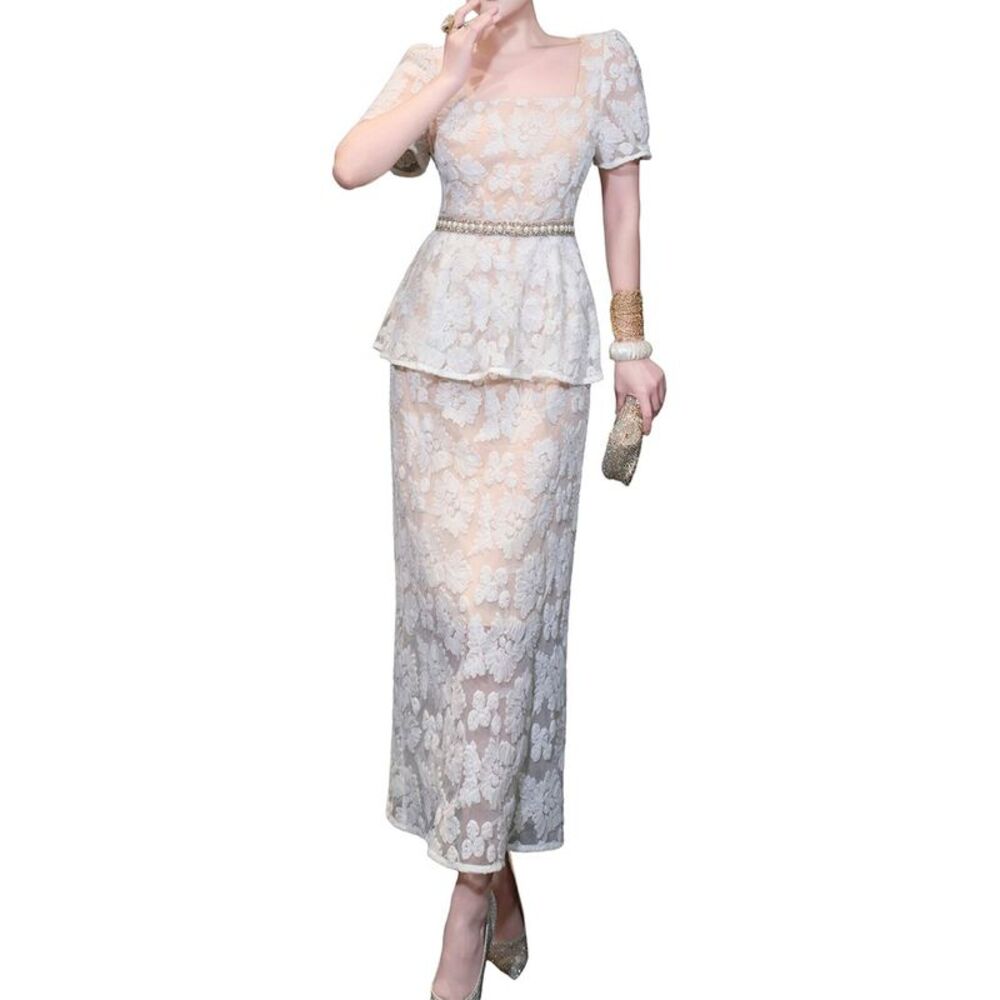 Burryco Womens Short Sleeve Midi Dress